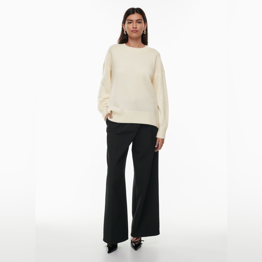 Babaton Luxe Cashmere Toba Sweater in Dark Cocoa Size 2XS